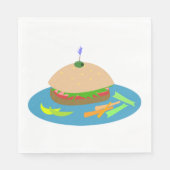 Broodje met Veggie Sides Fun Food Servet (Voorkant)