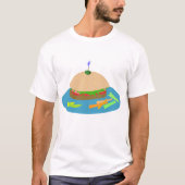 Broodje met Veggie Sides Fun Food T-shirt (Voorkant)