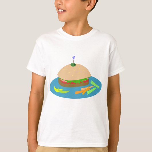 Broodje met Veggie Sides Fun Food T-shirt (Voorkant)