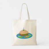 Broodje met Veggie Sides Fun Food Tote Bag (Achterkant)