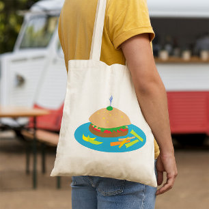 Broodje met Veggie Sides Fun Food Tote Bag