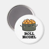 Broodje Model Grappig Voedsel Sushi Roll Pun Magneet (Voorkant / Achterkant)