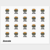 Broodje Model Grappig Voedsel Sushi Roll Pun Ronde Sticker (Vel)