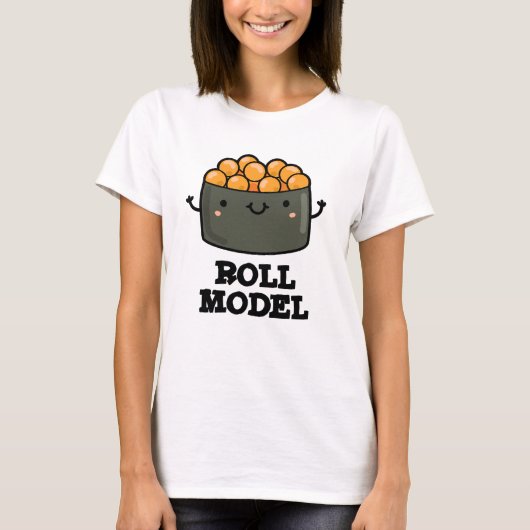 Broodje Model Grappig Voedsel Sushi Roll Pun T-shirt (Voorkant)
