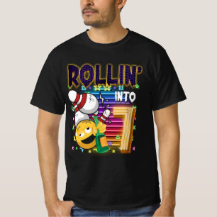 Broodje naar 7 Bowling Birthday Party 7th Birthday T-shirt