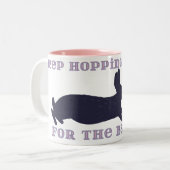 broodje tweekleurige koffiemok (Voorkant links)