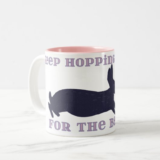 broodje tweekleurige koffiemok (Voorkant links)