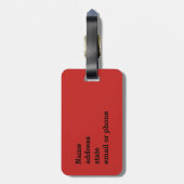 Broodje van Dim Sum van de Bol van de Soep van Bagagelabel (Achterkant verticaal)