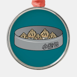 Broodje van Dim Sum van de Bol van de Soep van Metalen Ornament