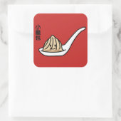 Broodje van Dim Sum van de Bol van de Soep van Vierkante Sticker (Tas)