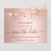 Broodje van het roos van de Birthday glitter Spare Flyer (Voorkant)