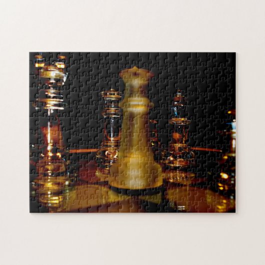 Broodje voor schaakfoto's van amberglas legpuzzel (Horizontaal)