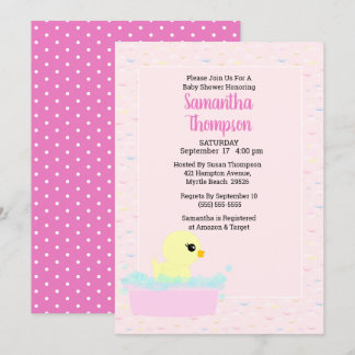 Broodjes Rubber Ducky Baby Shower-uitvindingen Kaart