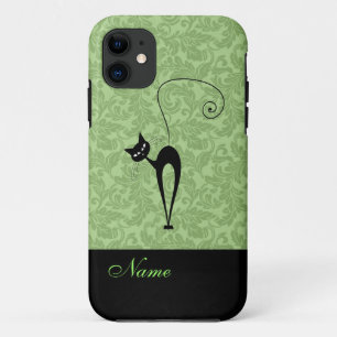 Broodjesdriekleppige zwarte kattendoekje Case-Mate iPhone case