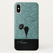 Broodjesdriekleppige zwarte kattendoekje Case-Mate iPhone case (Achterkant)