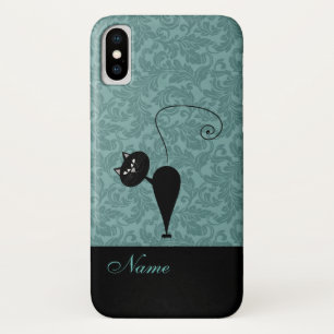 Broodjesdriekleppige zwarte kattendoekje Case-Mate iPhone case