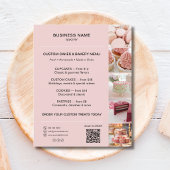 Broodjeszaak Menufolder Sjabloon met QR-code Flyer