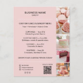 Broodjeszaak Menufolder Sjabloon met QR-code Flyer (Voorkant)