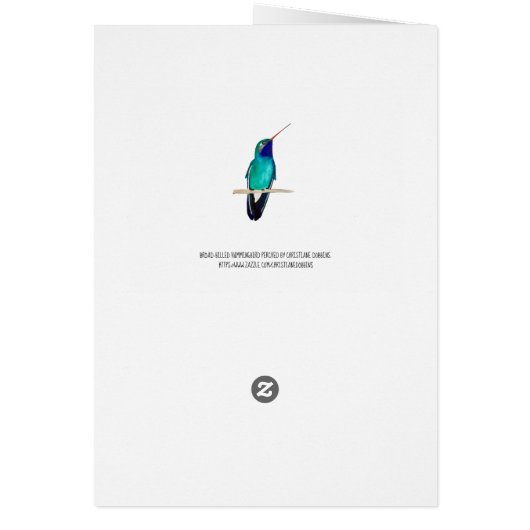 Broodkolibrie Birthday (Achterkant)