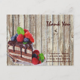 broodkorrelige dessert chocoladetaart bakkerij briefkaart