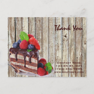broodkorrelige dessert chocoladetaart bakkerij briefkaart