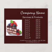 broodkorrelige dessert chocoladetaart bakkerij flyer (Achterkant)