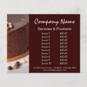broodkorrelige dessert chocoladetaart bakkerij flyer (Achterkant)