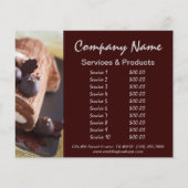 broodkorrelige dessert chocoladetaart bakkerij flyer (Achterkant)