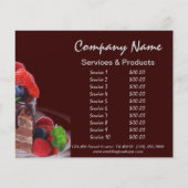 broodkorrelige dessert chocoladetaart bakkerij flyer (Achterkant)