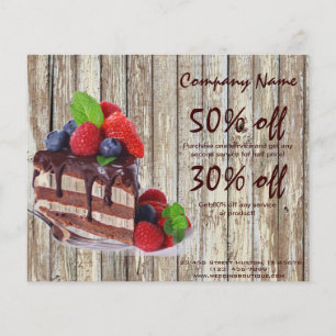 broodkorrelige dessert chocoladetaart bakkerij flyer