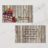 broodkorrelige dessert chocoladetaart bakkerij visitekaartje (Voorkant / Achterkant)