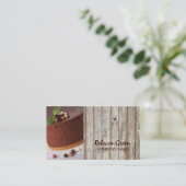broodkorrelige dessert chocoladetaart bakkerij visitekaartje (Staand voorkant)