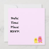 Broodkuikens, Birthday-uitnodigingen Kaart (Achterkant)