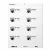 broodrooster Art Aangepast verzendlabel (Full Sheet)