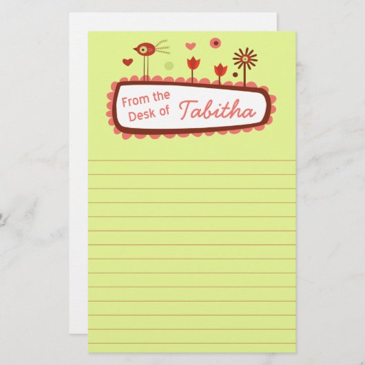 Broodrooster Briefpapier (Voorkant / Achterkant)