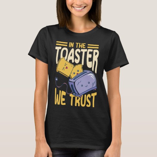 Broodrooster Kostuum Schattige Toast Brood T-shirt (Voorkant)
