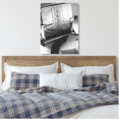 broodrooster zwart en wit verpakt canvas afdruk (Insitu (Slaapkamer))