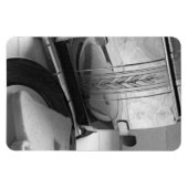  broodrooster zwart wit foto koelkast magneet (Horizontaal)