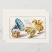 broodroosters met een klaploper feestdagenkaart (Voorkant / Achterkant)