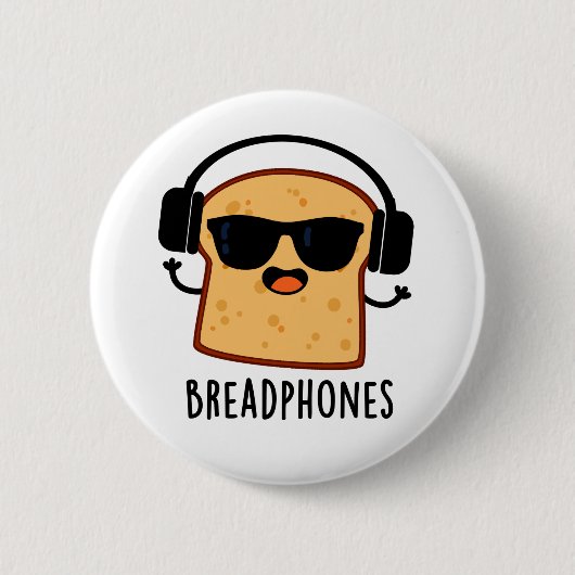 Broodtelefoons Grappig Brood Pun Ronde Button 5,7 Cm (Voorkant)