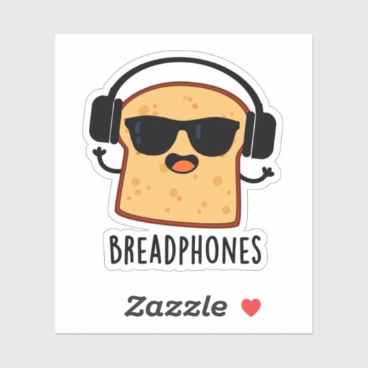 Broodtelefoons Grappig Brood Pun Sticker (Vel)