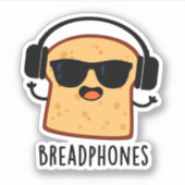Broodtelefoons Grappig Brood Pun Sticker (Voorkant)