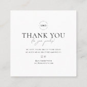 Broodverzorgingsinstructies Aangepaste Logo Bedank Vierkante Visitekaartje (Achterkant)