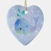 Broodvis Baby Boy Aankondiging Hart Keramisch Ornament (Rechts)