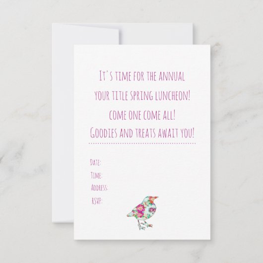 Broodvogel Kaart (Achterkant)