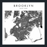 Broodyn New York Minimal Modern Street Map Poster<br><div class="desc">Broodyn New York Minimal Modern Street Map</div>