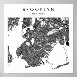Broodyn New York Minimal Modern Street Map Poster