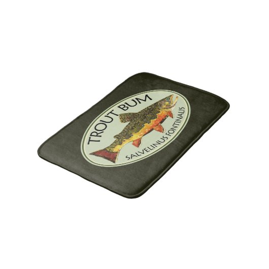 Brook forel bum Humoureuze vliegen Badmat (Gekanteld)