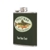 Brook forel bum Humoureuze vliegen Heupfles (Links)