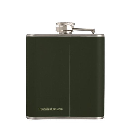 Brook forel bum Humoureuze vliegen Heupfles (Achterkant)